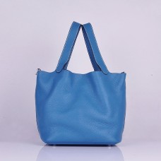 Geantă Hermes din piele de vițel 8616 albastră