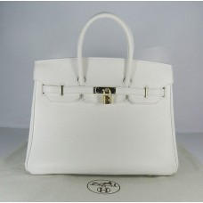 Genți de mână Hermes Birkin 35cm Togo din piele, auriu alb