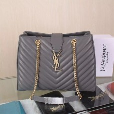 Geantă de cumpărături YSL Saint Laurent Monogram gri