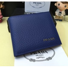 Portofel din piele pentru bărbați Prada 0334 Albastru