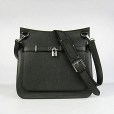 Geantă Hermes Jypsiere 28cm Crossbody Negru Argintiu