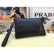 Prada Poșetă din piele pentru bărbați 3314 Negru