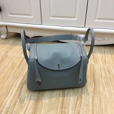Geantă Hermes Lindy 30cm Gri Albastru Argintiu