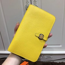 Portofel Hermes Dogon Togo din piele H001 galben