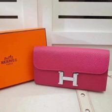 Portofel Hermes Constance din piele Togo roz