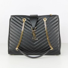 Geantă de cumpărături YSL Saint Laurent Monogram Neagră