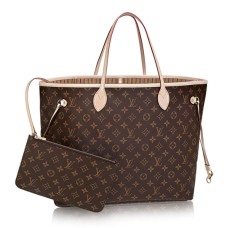 Geantă de umăr Louis Vuitton M40990 Neverfull GM din pânză cu monogramă