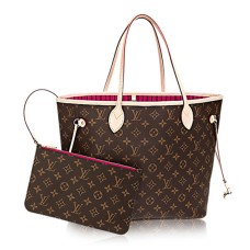 Geantă de umăr Louis Vuitton M41178 Neverfull MM din pânză cu monogramă