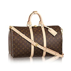 Geantă de voiaj Louis Vuitton M41418 Keepall Bandouliere 45 din pânză cu monogramă
