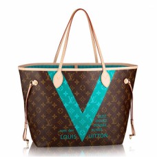 Geantă de umăr Louis Vuitton M41601 Neverfull MM din pânză cu monogramă