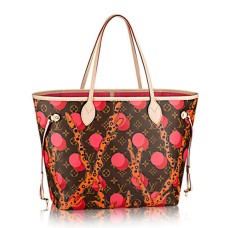 Geantă de umăr Louis Vuitton M41603 Neverfull MM Ramages din pânză cu monogramă