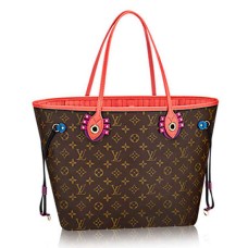 Geantă de umăr Louis Vuitton M41663 Neverfull MM Totem, canvas cu monogramă