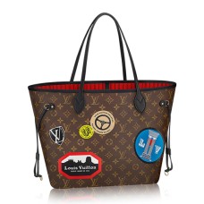 Geantă de umăr Louis Vuitton M42844 Neverfull MM din pânză cu monogramă