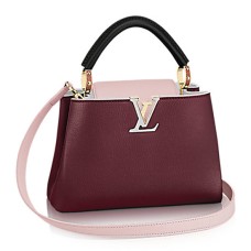 Geantă Louis Vuitton M51082 Capucines PM din piele Taurillon