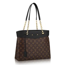 Geantă de umăr Louis Vuitton M51198 Pallas Shopper din pânză cu monogramă