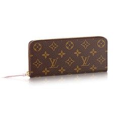 Portofel Louis Vuitton Clemence M61298 din pânză cu monogramă