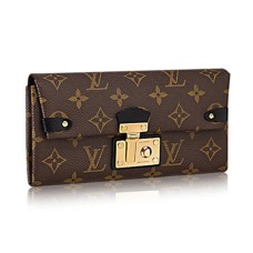 Portofel Louis Vuitton M61499 cu lanț triunghiular din pânză cu monogramă