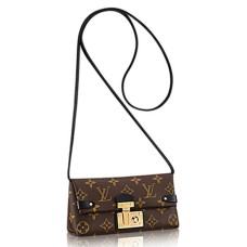 Portofel Louis Vuitton M61502 cu lanț triunghiular din pânză cu monogramă