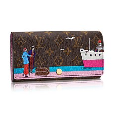 Portofel Louis Vuitton M62137 Sarah din pânză cu monogramă
