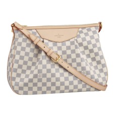 Louis Vuitton N41112 Siracusa MM Geantă Crossbody Damier Azur Canvas