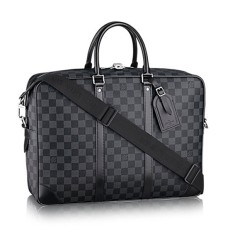 Louis Vuitton N41123 Porte-Documents Voyage GM Servietă Damier Graphite Canvas