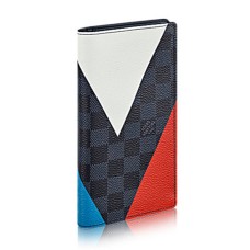 Louis Vuitton N41593 Brazza Portofel Regatta Damier Cobalt Canvas