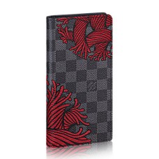 Louis Vuitton N41676 Portofel Brazza Damier Graphite Canvas