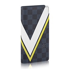 Louis Vuitton N64004 Portofel Brazza Damier Cobalt Canvas