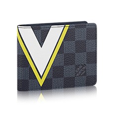 Louis Vuitton N64010 Portofel zvelt Damier Cobalt Canvas